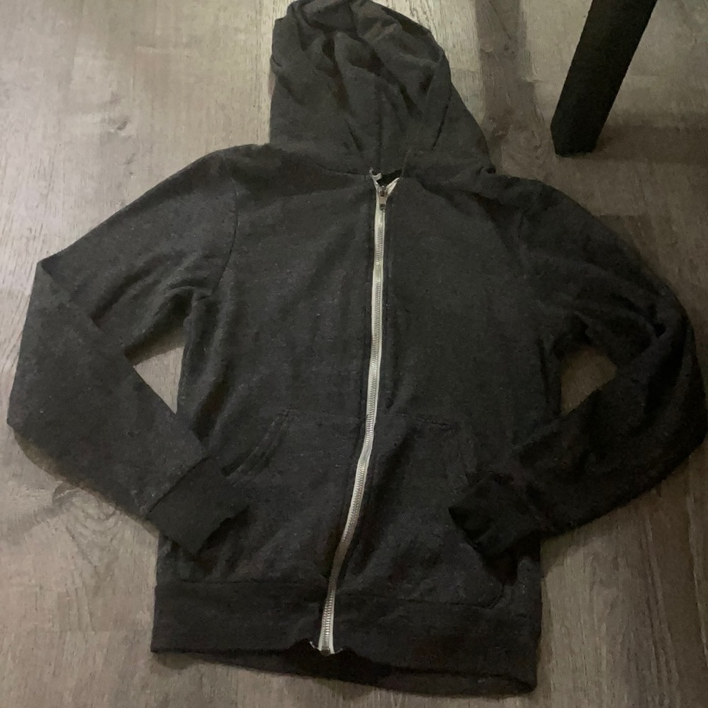 Gray zip up sweatshirt